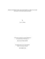 Producer opportunism and environmental impacts of crop insurance and fertilizer decisions