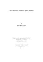 Venture capital and initial public offering: 110