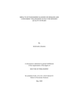 Impacts of food borne illnesses on demand and consumers' willingness to pay for sensory quality in pears
