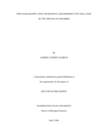 Phylogeography, song divergence and reproductive isolation in two species of songbird
