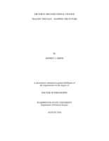 Air Force organizational change: Tracing the past, mapping the future