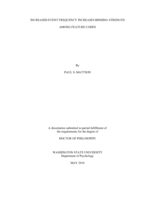 Increased event frequency increases binding strength among feature codes