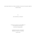 Boundary effects on the scattering of sound by elastic objects under water