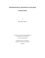 Pseudopotential treatment of two body interactions