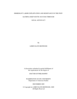 Immigrant labor exploitation and resistance in the post-Katrina deep south: Success through legal advocacy