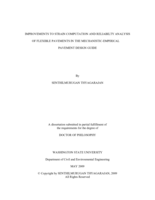 Improvements to strain computation and reliabilty analysis of flexible pavements in the mechanistic-empirical pavement design guide