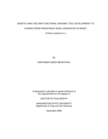 Genetic analysis and functional genomic tool development to characterize resistance gene candidates in wheat (Triticum aestivum L.)