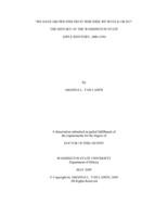 We have grown fine fruit whether we would or no: The history of the Washington State apple industry, 1880-1930