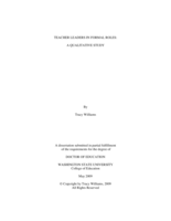 Teacher leaders in formal roles: A qualitative study