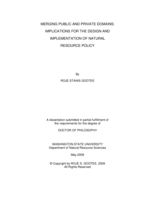 Merging public and private domains: Implications for the design and implementation of natural resource policy