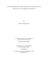 Titanium dioxide-based carbon monoxide gas sensors: effects of crystallinity and chemistry on sensitivity