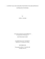 A content analysis of reading strategies in teacher editions of mathematics textbooks
