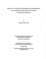 Modeling for threatened and endangered species management: the Columbia Basin pygmy rabbit and the Greater sage grouse in Washington