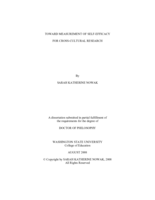 Toward measurement of self-efficacy for cross-cultural research