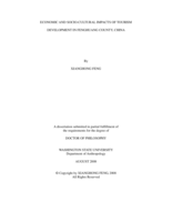 Economic and socio-cultural impacts of tourism development in Fenghuang County, China