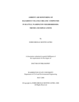 Ambient air monitoring of hazardous volatile organic compounds in Seattle, Washington neighborhoods: trends and implications