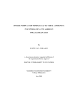 Diverse pathways of "giving back" to tribal community: perceptions of Native American college graduates