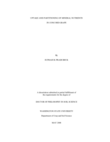 Uptake and partitioning of mineral nutrients in concord grape