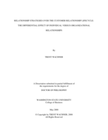 Relationship strategies over the customer relationship lifecycle: the differential effect of individual versus organizational relationships