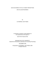 Socio-economic status, student perceptions and college readiness