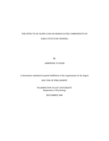 The effects of sleep loss on dissociated components of executive functioning