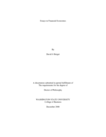 Essays in financial economics