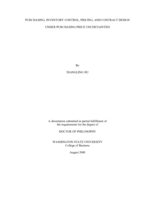 Purchasing, inventory control, pricing, and contract design under purchasing price uncertainties