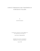Surface thermodynamic properties of subsurface colloids