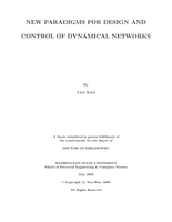 New paradigms for design and control of dynamical networks