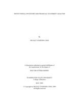 Institutional investors and financial statement analysis