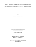 Minimal disuse muscle atrophy and seasonal alterations in the calcium handling system in skeletal muscle of hibernating brown bears