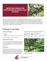 Improving irrigation efficiencies in pears case studies