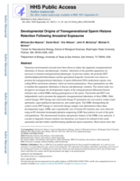 Developmental origins of transgenerational sperm histone retention following ancestral exposures