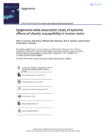 Epigenome-wide association study of systemic effects of obesity susceptibility in human twins