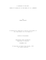 A language of the body: Images of disability in the works of D.H. Lawrence