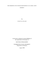 The chemistry of plutonium partitioning to an acidic, sandy sediment