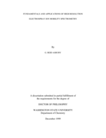 Fundamentals and applications of high resolution electrospray ion mobility spectrometry