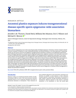 Ancestral plastics exposure induces transgenerational disease-specific sperm epigenome-wide association biomarkers