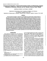 Developmental Regulation of Sertoli Cell Aromatase Activity and Plasminogen Activator Production by Hormones, Retinoids and the Testicular Paracrine Factor, PModS1