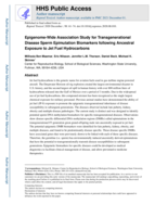 Epigenome-wide association study for transgenerational disease sperm epimutation biomarkers following ancestral exposure to jet fuel hydrocarbons