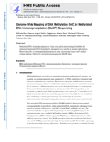 Genome-Wide Mapping of DNA Methylation 5mC by Methylated DNA Immunoprecipitation (MeDIP)-Sequencing: Methods and Protocols