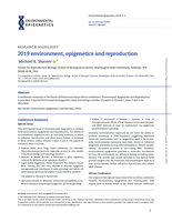2019 environment, epigenetics and reproduction