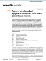 Preterm birth buccal cell epigenetic biomarkers to facilitate preventative medicine