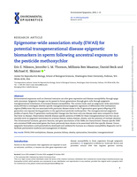 Epigenome-wide association study (EWAS) for potential transgenerational disease epigenetic biomarkers in sperm following ancestral exposure to the pesticide methoxychlor