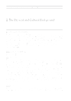 The Physical and Cultural Background