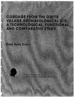 Cordage from the Ozette village archaeological site: A technological, functional, and comparative study