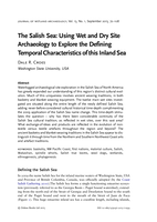The Salish Sea: Using Wet and Dry Site Archaeology to Explore the Defining Temporal Characteristics of this Inland Sea