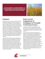 Establishment and management of switchgrass for forage and biofuel under irrigation