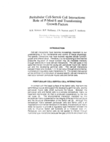 Peritubular cell- Sertoli cell interactions: Role of P-Mod-S and transforming growth factors