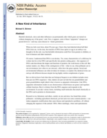 The Case for Inheritance of Epigenetic Changes in Chromosomes